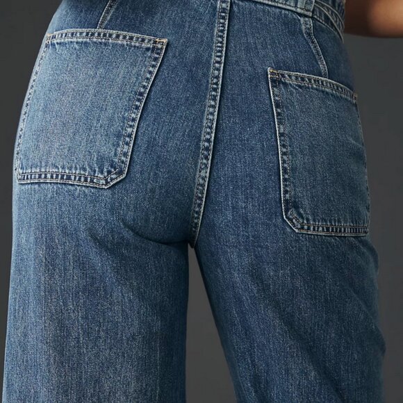 Hudson Tie-Waist High-Rise Wide-Leg Trouser Jeans – Size 25 | Indigo Waters - Picture 3 of 7